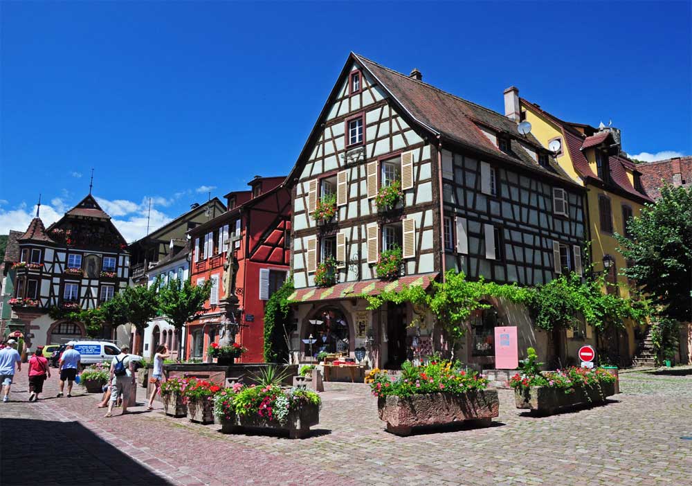 Dans les rues de Colmar en Alsace
